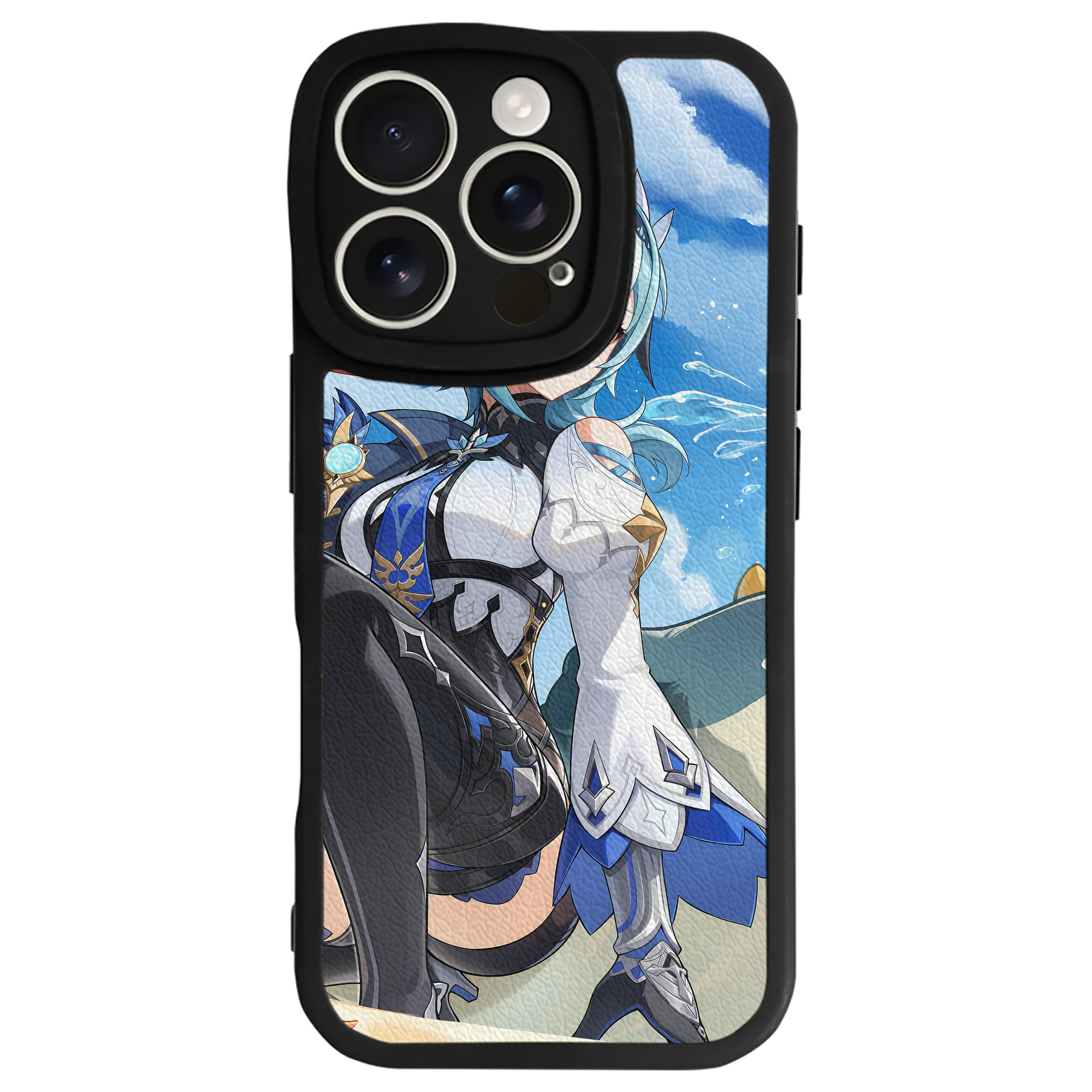 げんし神 genshin 【iPhone 16シリーズ対応】シリコンスマホケース（レザー調） 材質：シリコン